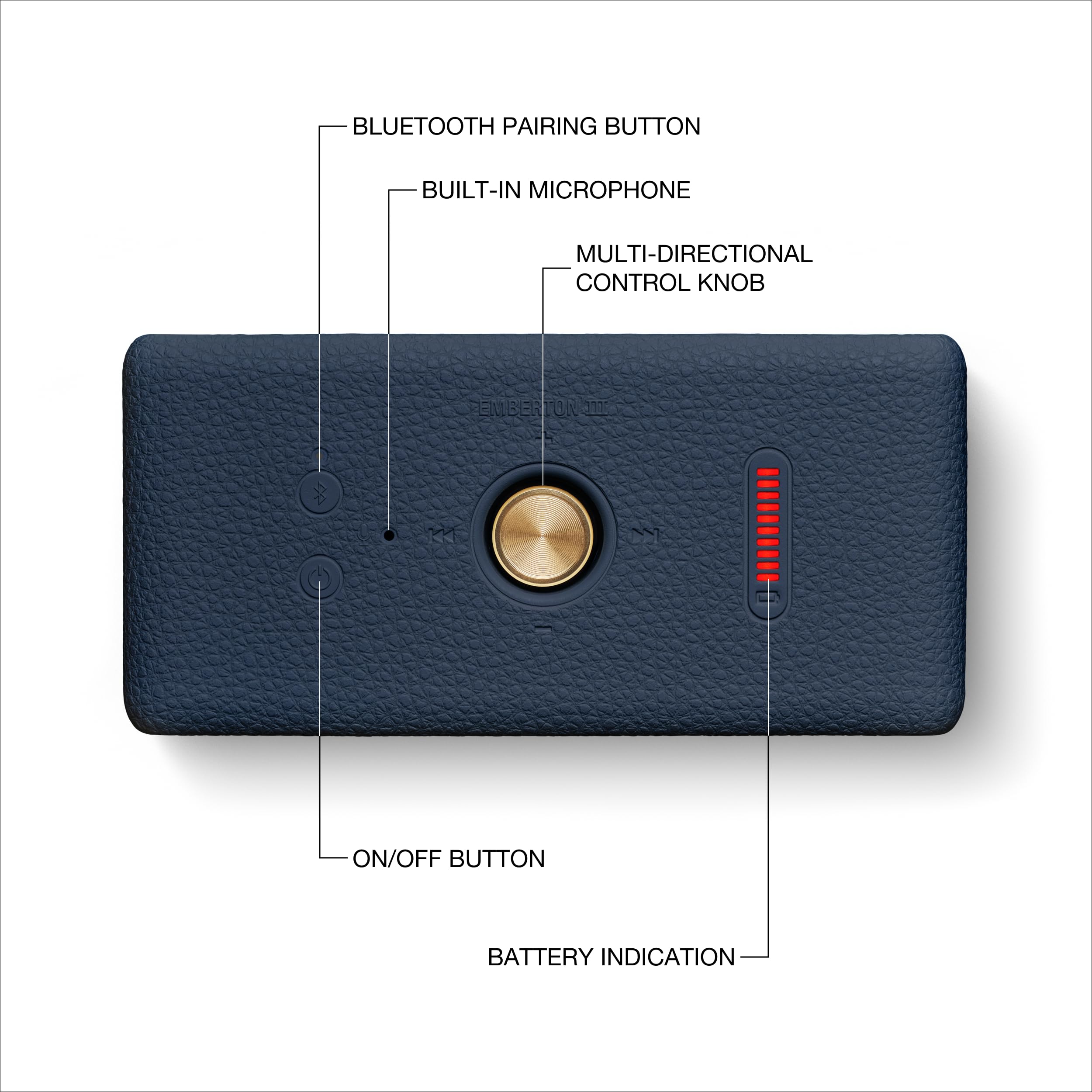 Foto 4 pulgar | Altavoz Bluetooth Marshall Emberton Iii Azul Medianoche - Venta Internacional.