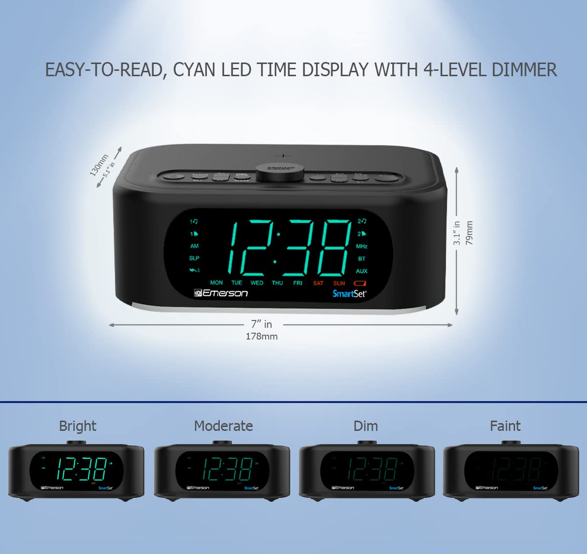 Foto 4 pulgar | Altavoz Bluetooth Emerson Smartset De 7 Colores Y 10 W Con Carga Inalámbrica - Venta Internacional.