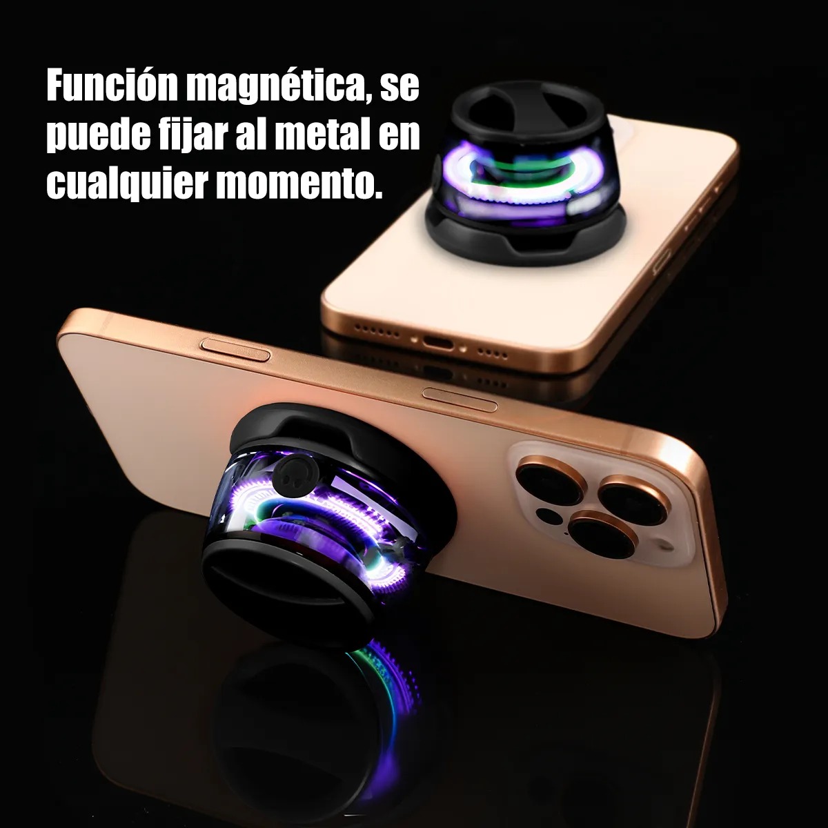 Foto 5 pulgar | Duo De Bocinas Bluetooth  Recargables  Portatiles  Magneticas Con Luces Rgb.