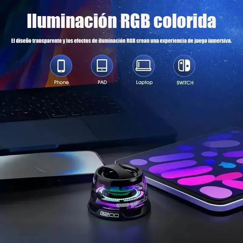 Foto 6 pulgar | Duo De Bocinas Bluetooth  Recargables  Portatiles  Magneticas Con Luces Rgb.