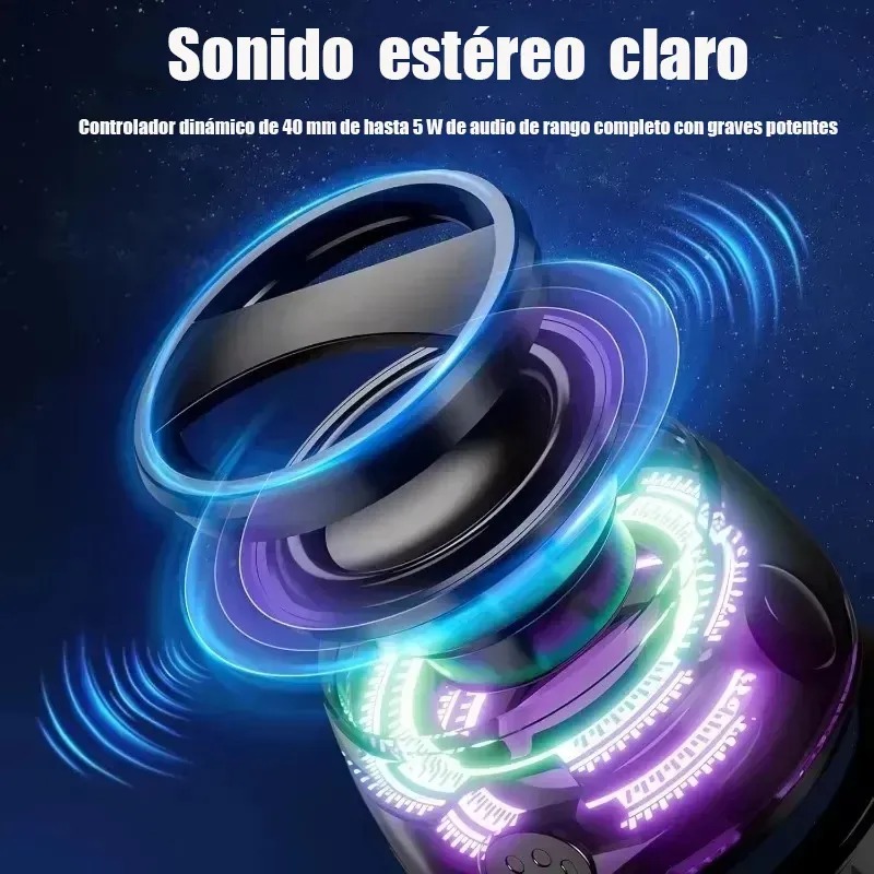 Foto 7 pulgar | Duo De Bocinas Bluetooth  Recargables  Portatiles  Magneticas Con Luces Rgb.