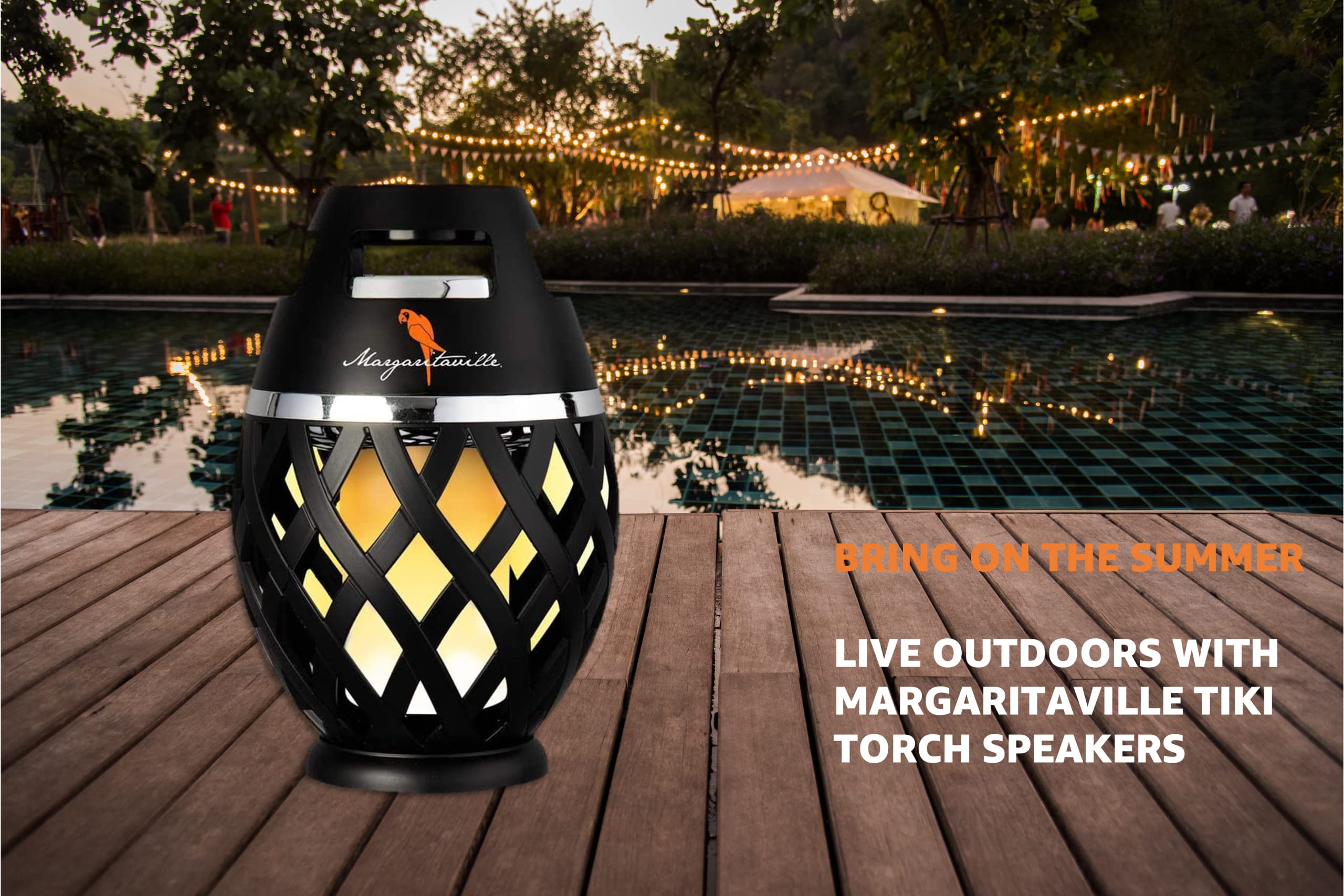 Foto 6 pulgar | Altavoz Bluetooth Margaritaville Tiki Torch A Prueba De Agua - Venta Internacional.