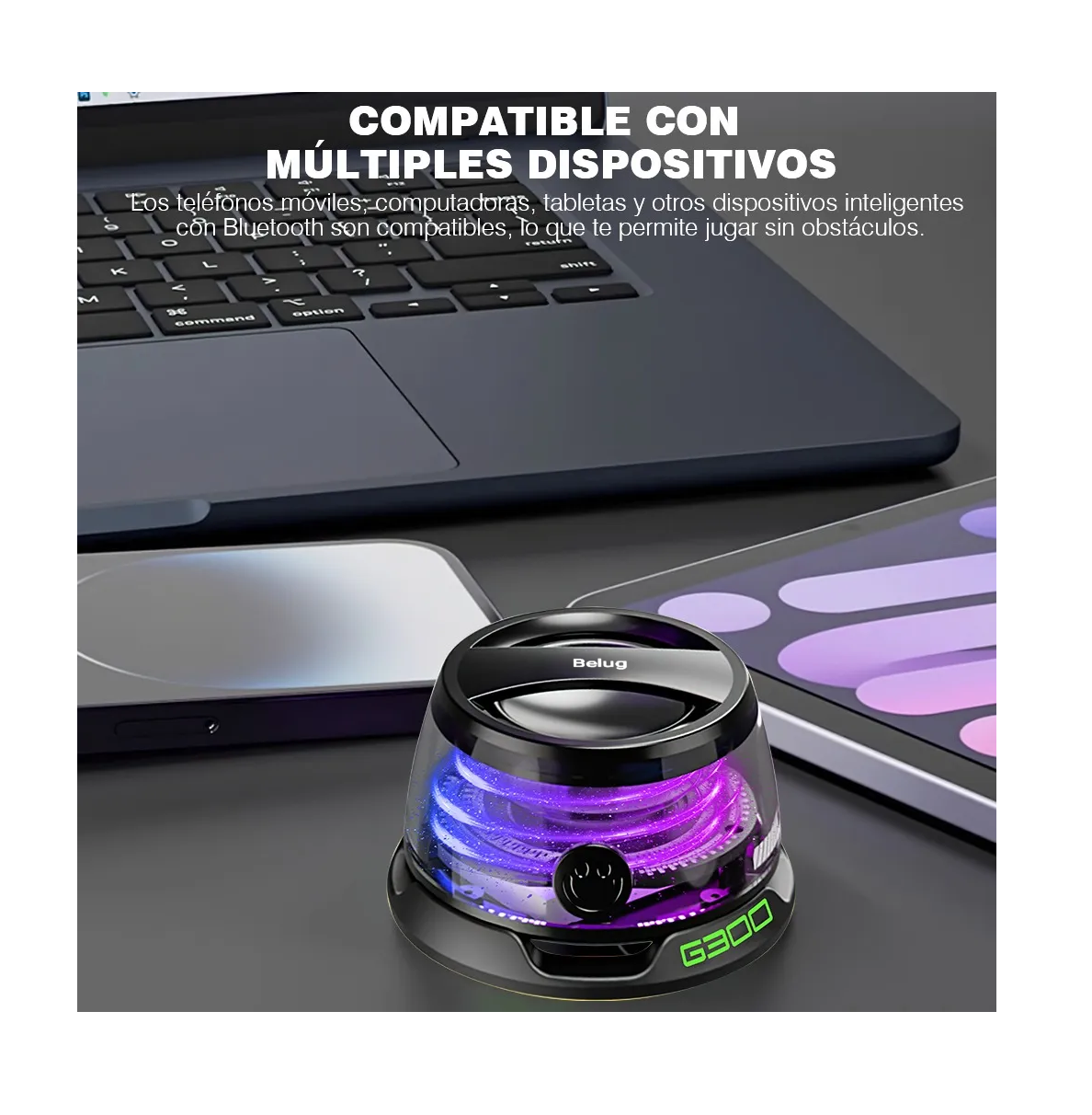 Foto 4 pulgar | Altavoz Multifunctional Portátil Magnetic Bluetooth Speaker G300 Negra