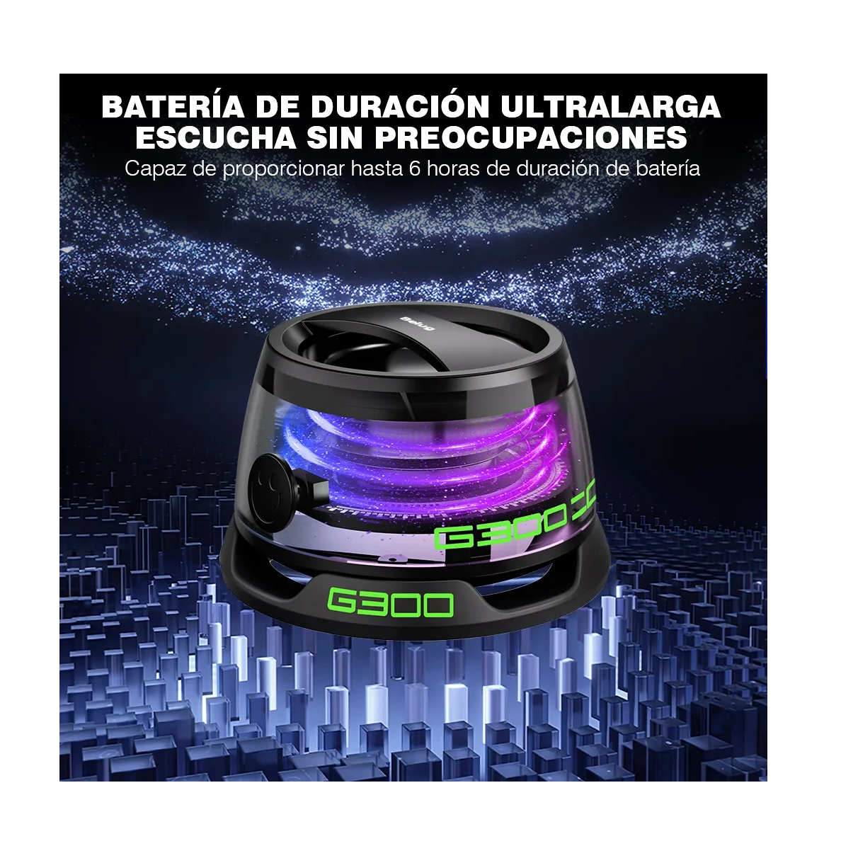Foto 6 pulgar | Altavoz Multifunctional Portátil Magnetic Bluetooth Speaker G300 Negra