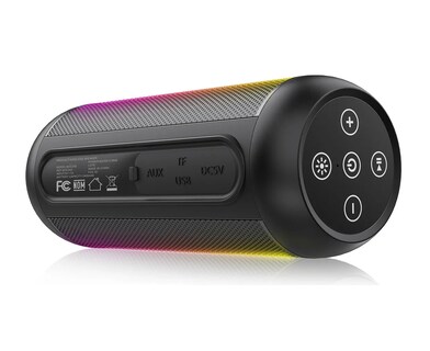 Foto 3 | Bocina Subwoofer Altavoz Inalámbrico Portátil Con Rgb Carga Tipo C Negro