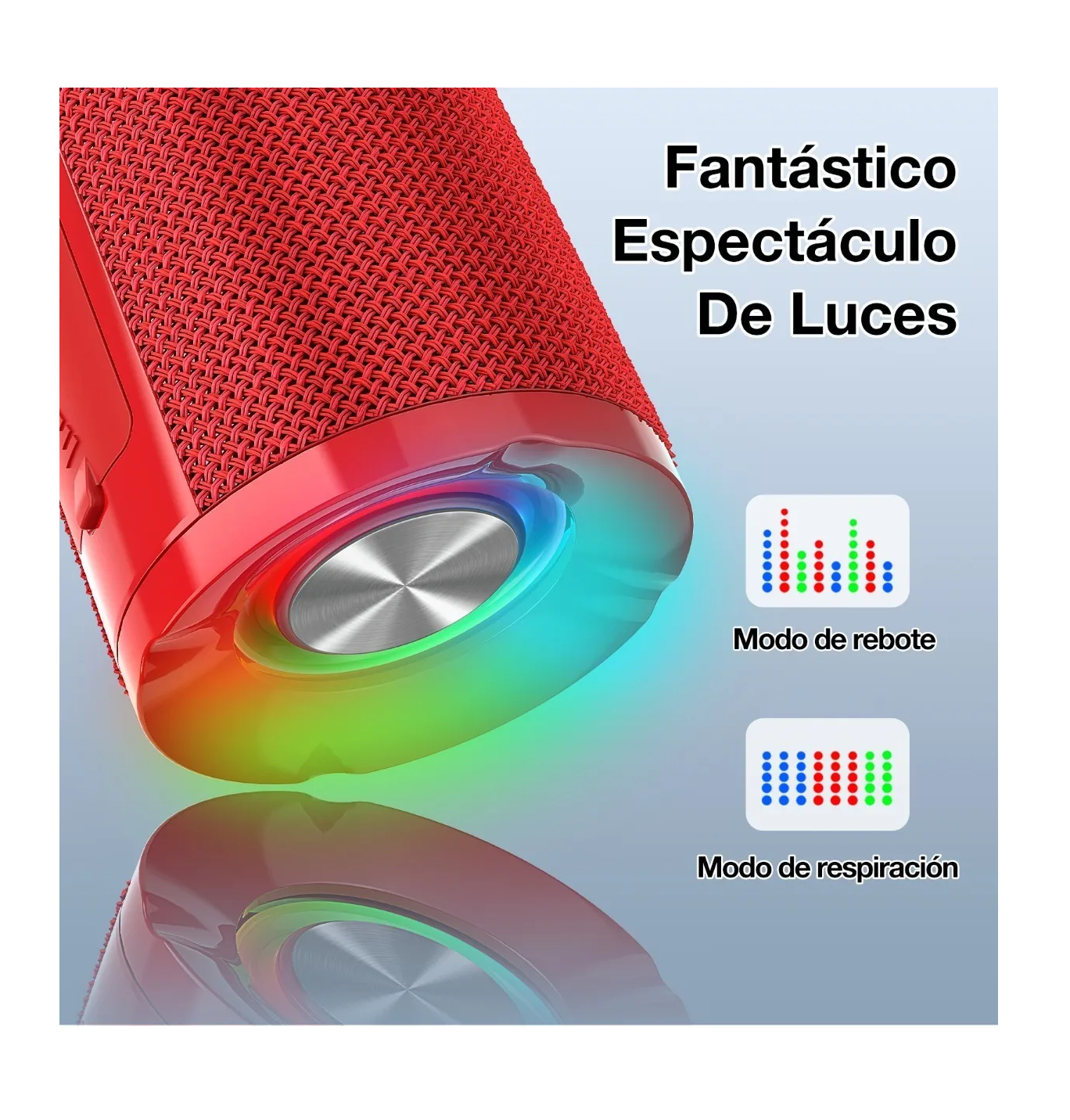 Foto 3 pulgar | Bocina Bluetooth 5.1 Portátil Roja