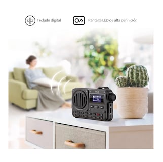 Foto 2 | Bocina Bluetooth Superportátil Con Radio Fm Negro