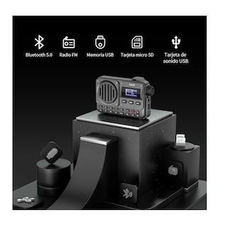 Foto 3 | Bocina Bluetooth Superportátil Con Radio Fm Negro
