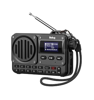 Foto 1 | Bocina Bluetooth Superportátil Con Radio Fm Negro