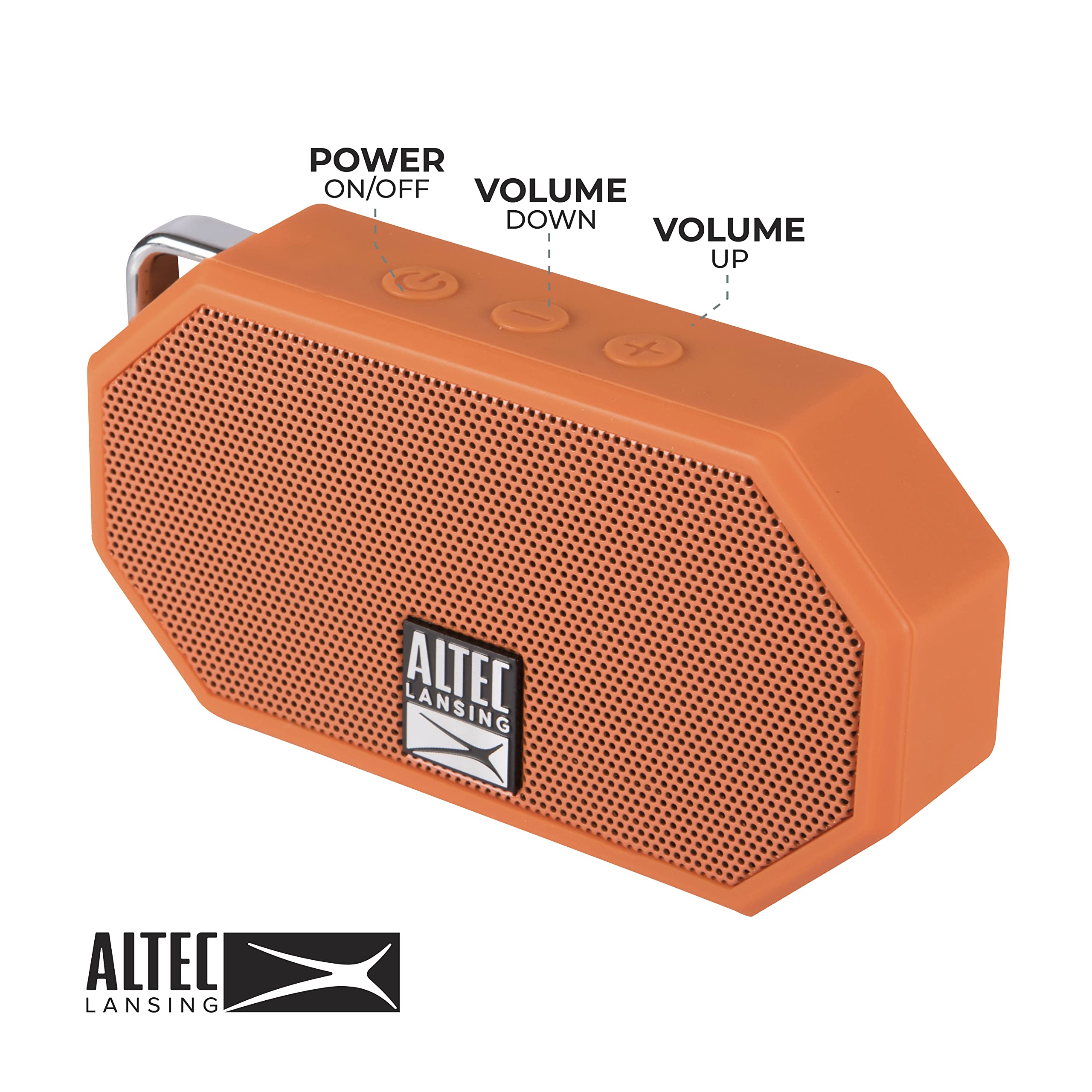 Foto 4 pulgar | Altavoz Bluetooth Resistente Al Agua Altec Lansing Mini H2o Naranja - Venta Internacional.