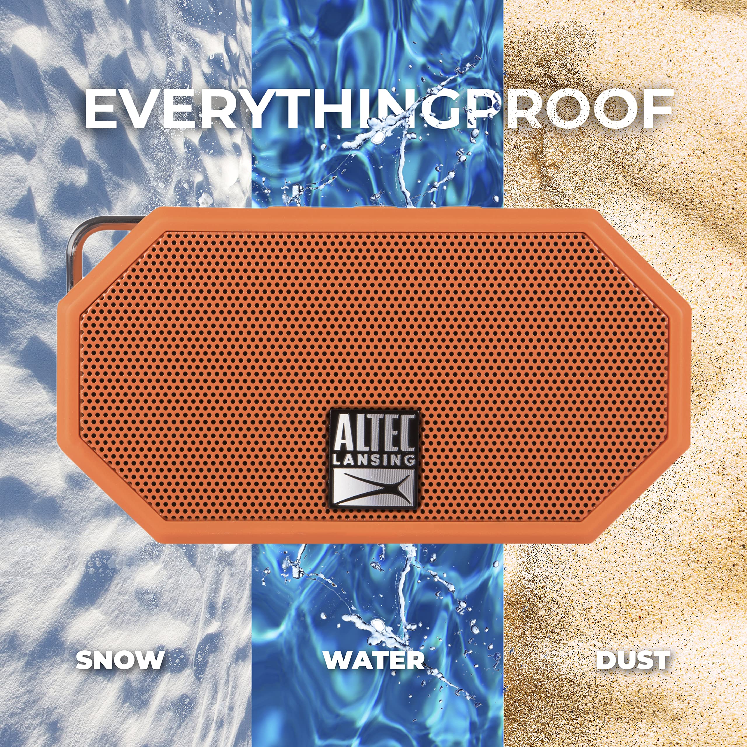Foto 5 pulgar | Altavoz Bluetooth Resistente Al Agua Altec Lansing Mini H2o Naranja - Venta Internacional.
