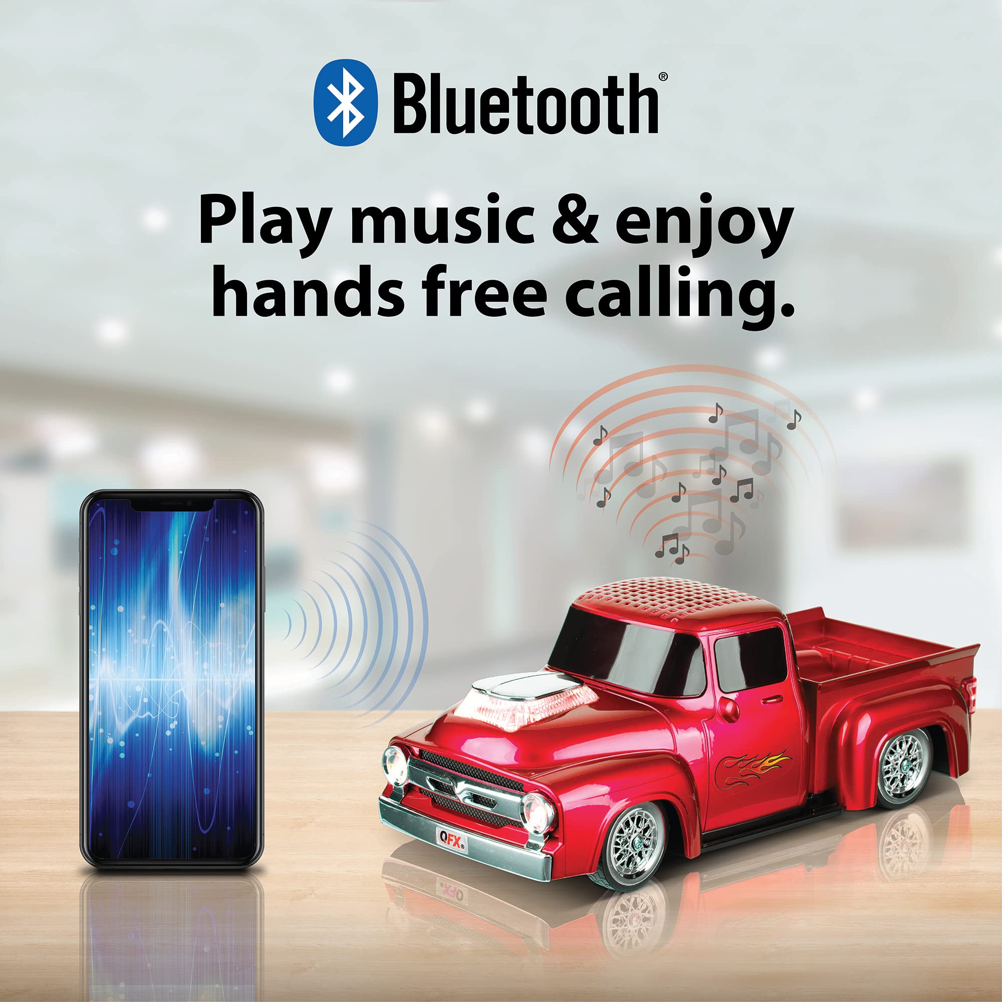 Foto 6 pulgar | Altavoz Bluetooth Qfx Bt-1956 Rd  Réplica De Camioneta  Rojo - Venta Internacional.