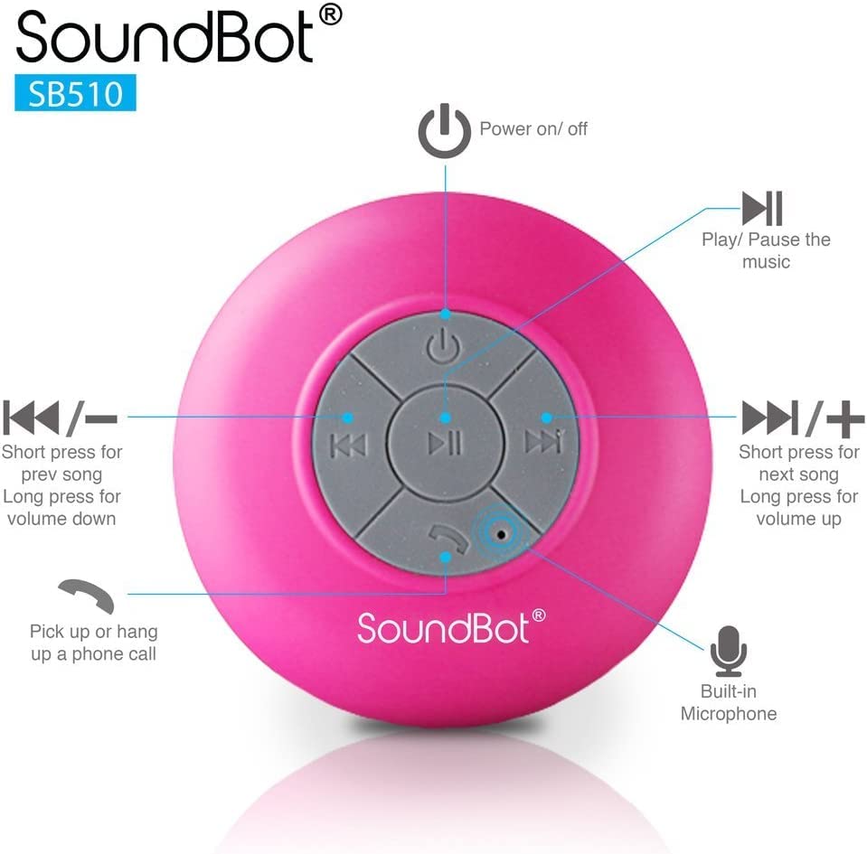 Foto 5 pulgar | Altavoz Bluetooth Para Ducha Soundbot Sb510 Hd Resistente Al Agua - Venta Internacional.