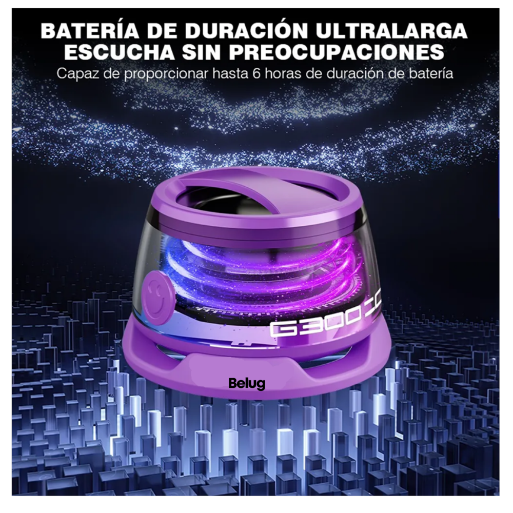 Foto 5 | Bocina Portátil Magnética Bluetooth Belug  Purpura