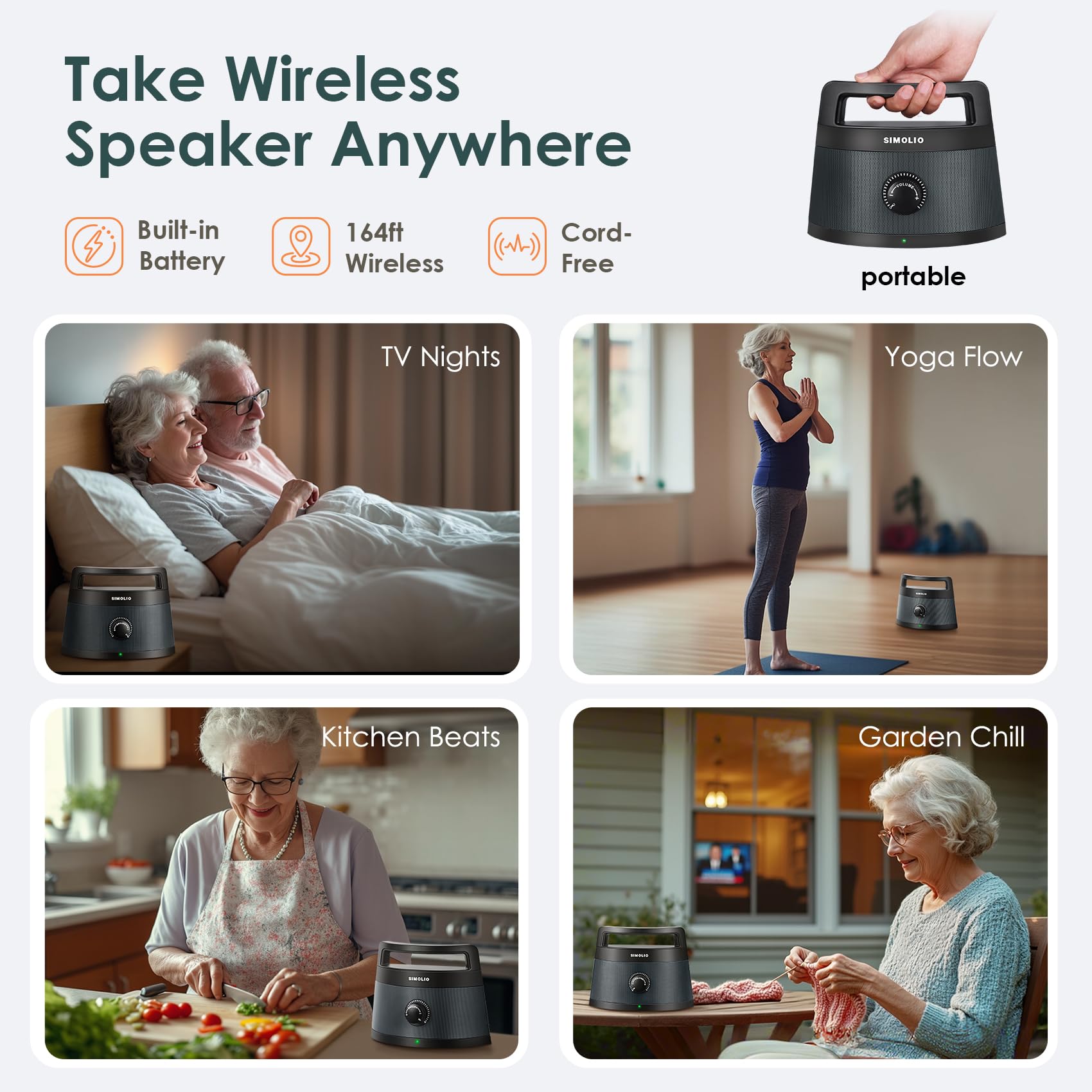 Foto 5 | Altavoces Inalámbricos Simolio 621d Plus Para Tv Seniors Bluetooth - Venta Internacional.