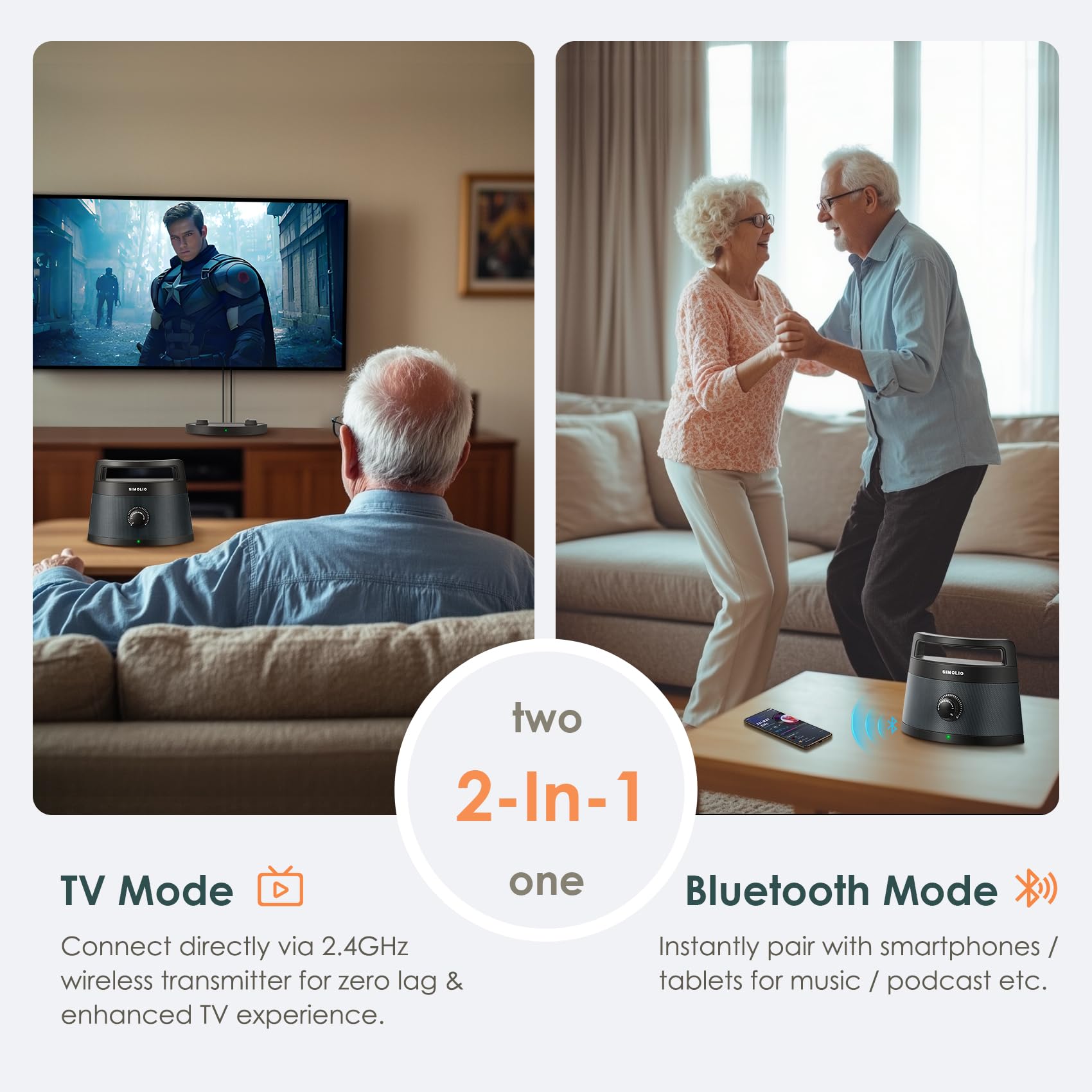 Foto 6 | Altavoces Inalámbricos Simolio 621d Plus Para Tv Seniors Bluetooth - Venta Internacional.