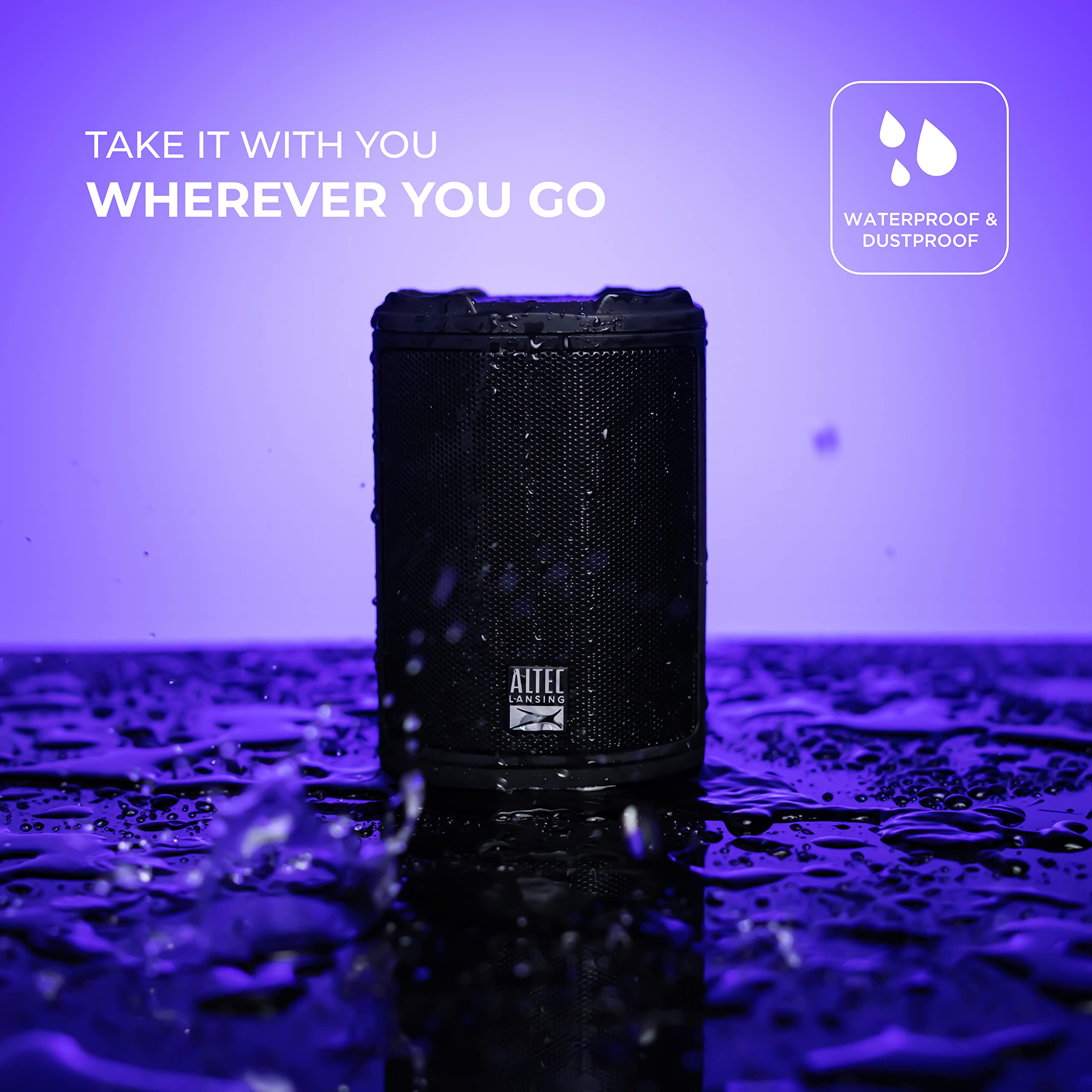 Foto 4 | Altavoz Bluetooth Inalámbrico Altec Lansing Hydramotion Negro - Venta Internacional.