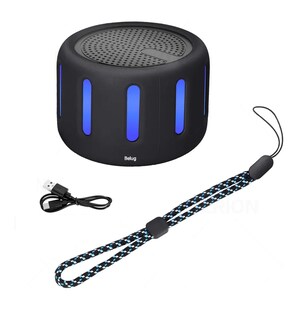 Foto 1 | Bocina Bluetooth Portátil Inalámbrica Aux-in Micro Tf Tws Negro Con Azul