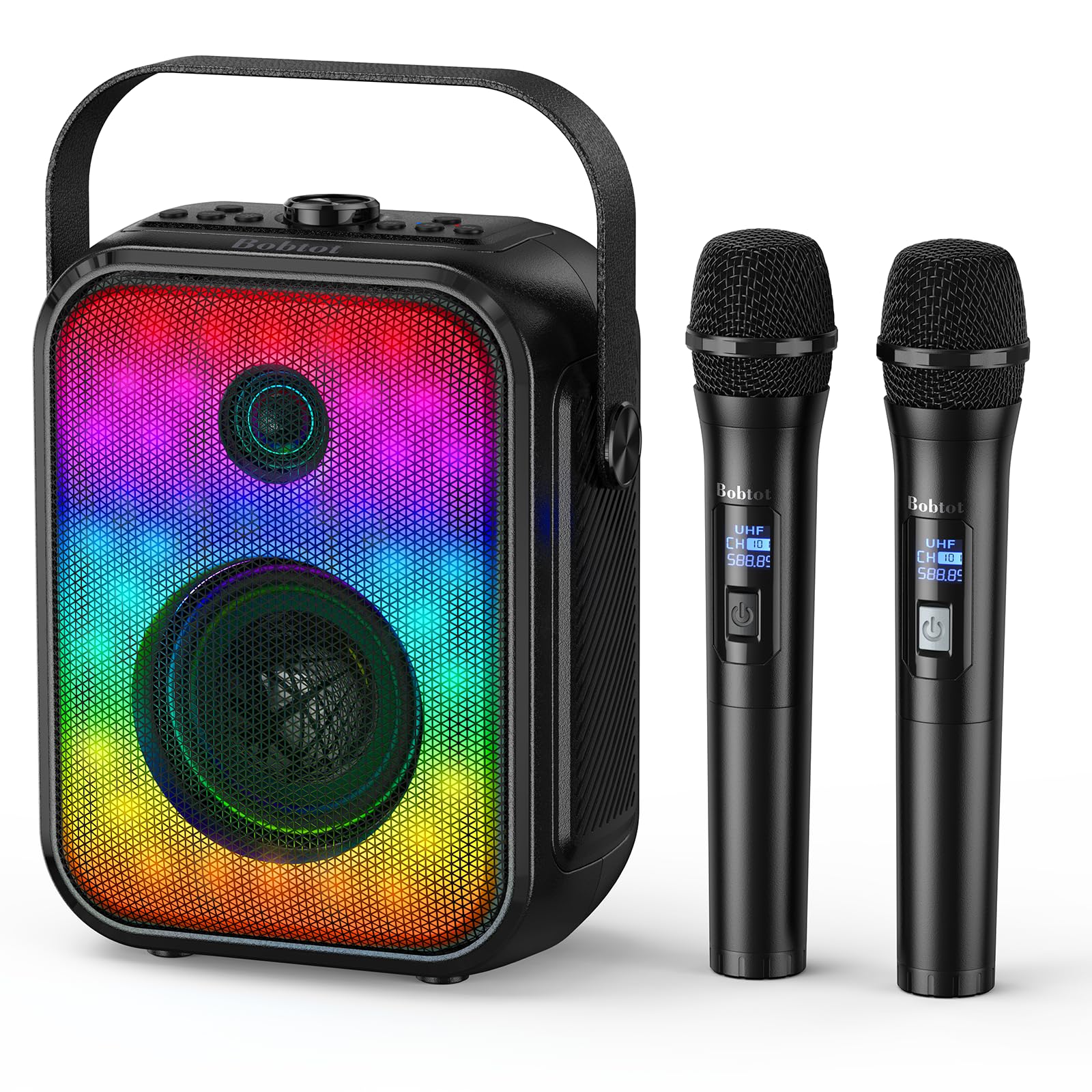 Foto 2 pulgar | Altavoz Bluetooth Portátil Karaoke Machine Bobtot Con 2 Micrófonos - Venta Internacional.
