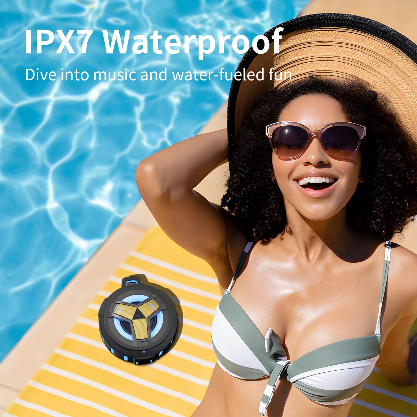 Foto 2 | Altavoz Bluetooth Eboda Impermeable Ip67 Con Luz Led 24 Horas De Reproducción - Venta Internacional.