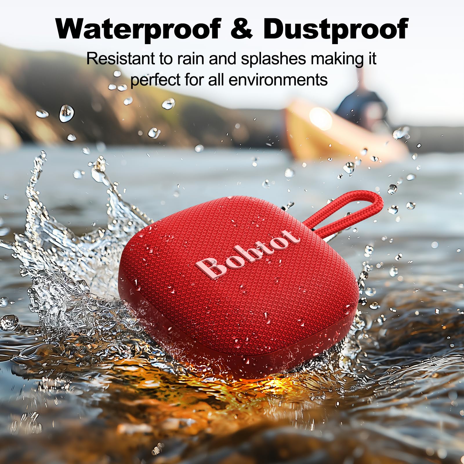 Foto 4 | Altavoz Bluetooth Portátil Bobtot Inalámbrico Ipx7 A Prueba De Agua - Venta Internacional.