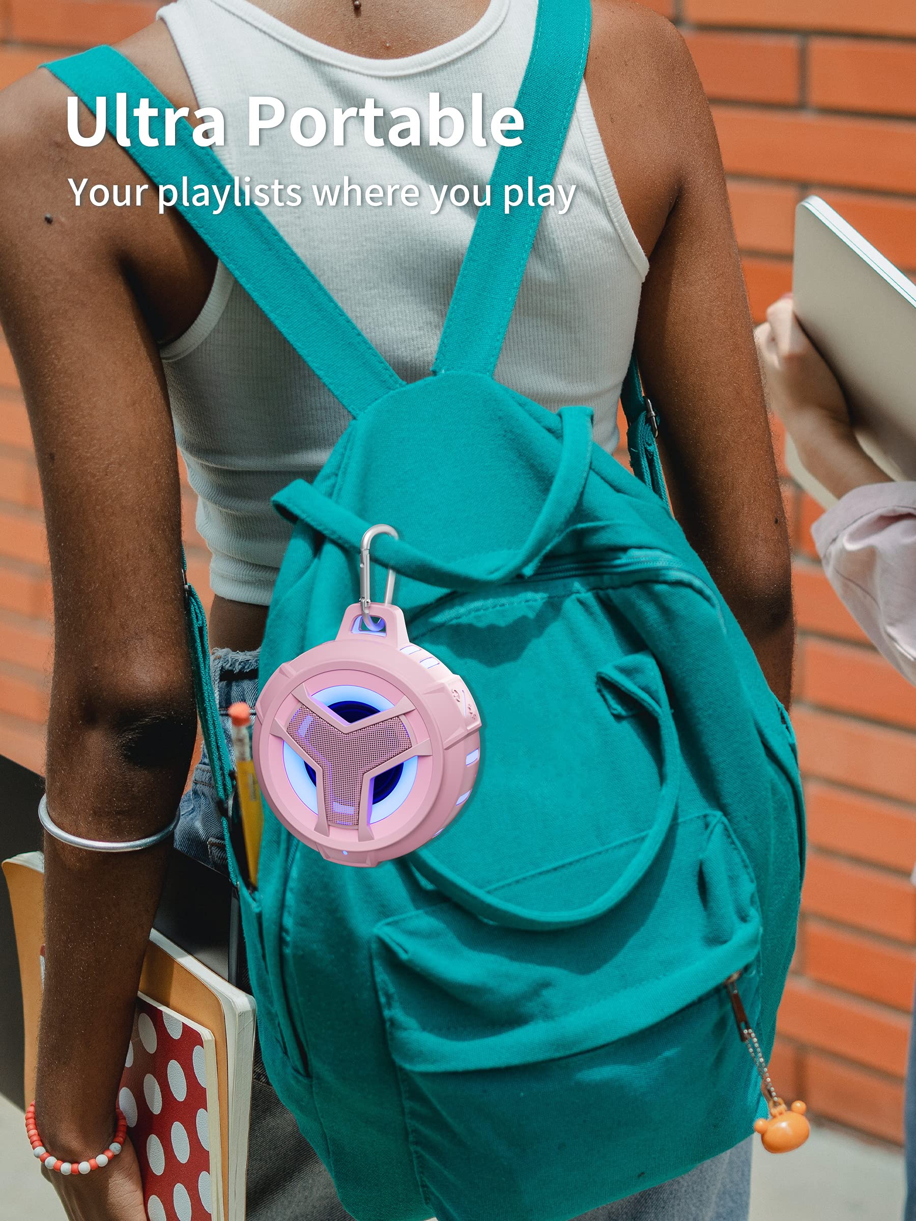 Foto 2 | Altavoz De Ducha Bluetooth Eboda Ip67 Impermeable Rosa - Venta Internacional.
