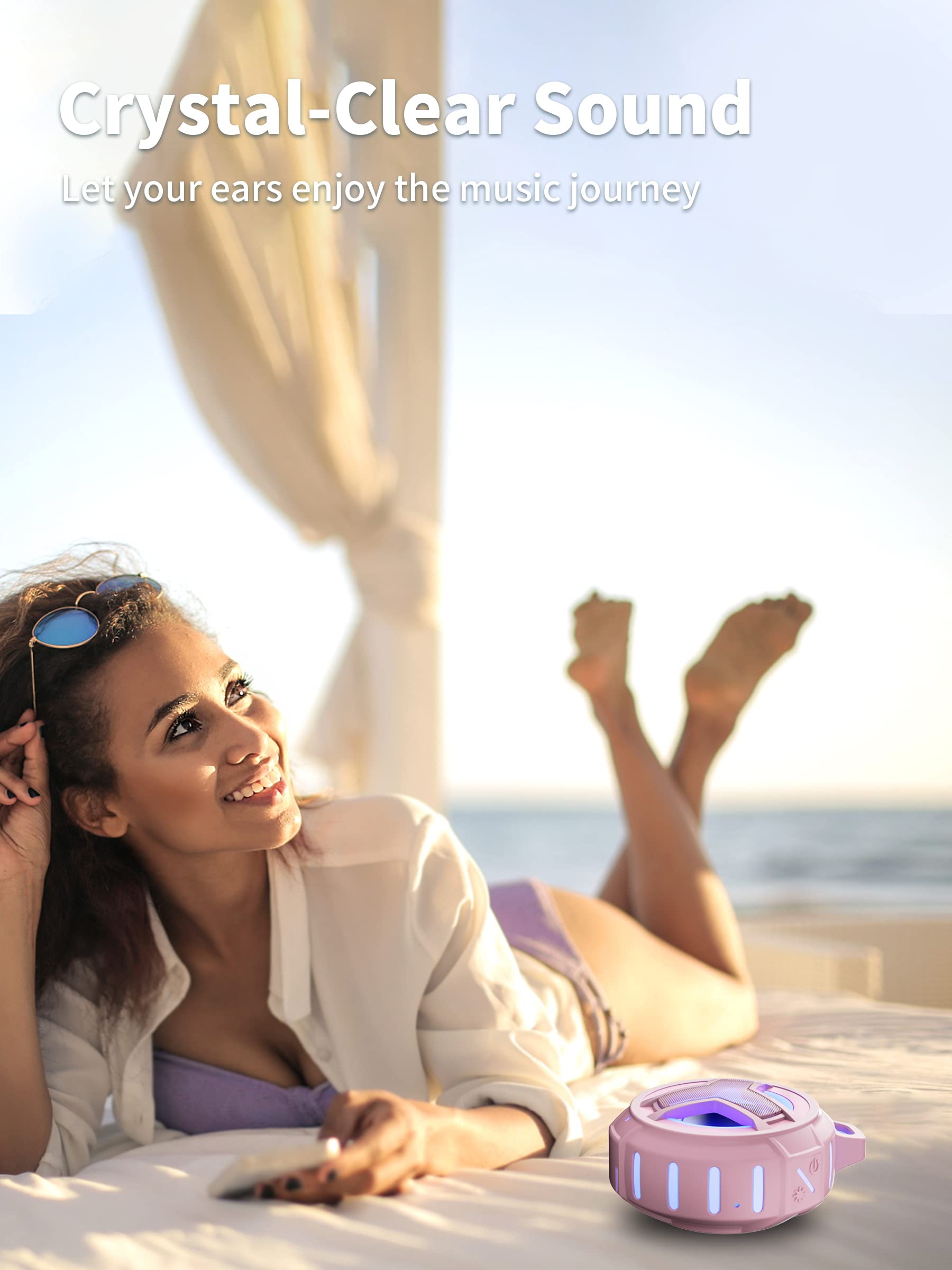 Foto 4 pulgar | Altavoz De Ducha Bluetooth Eboda Ip67 Impermeable Rosa - Venta Internacional.