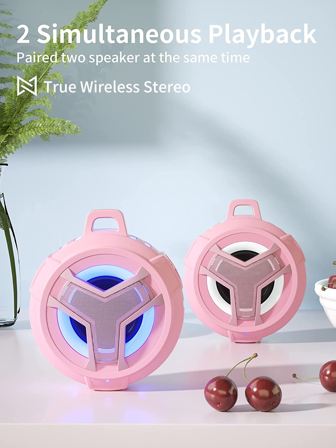 Foto 5 | Altavoz De Ducha Bluetooth Eboda Ip67 Impermeable Rosa - Venta Internacional.