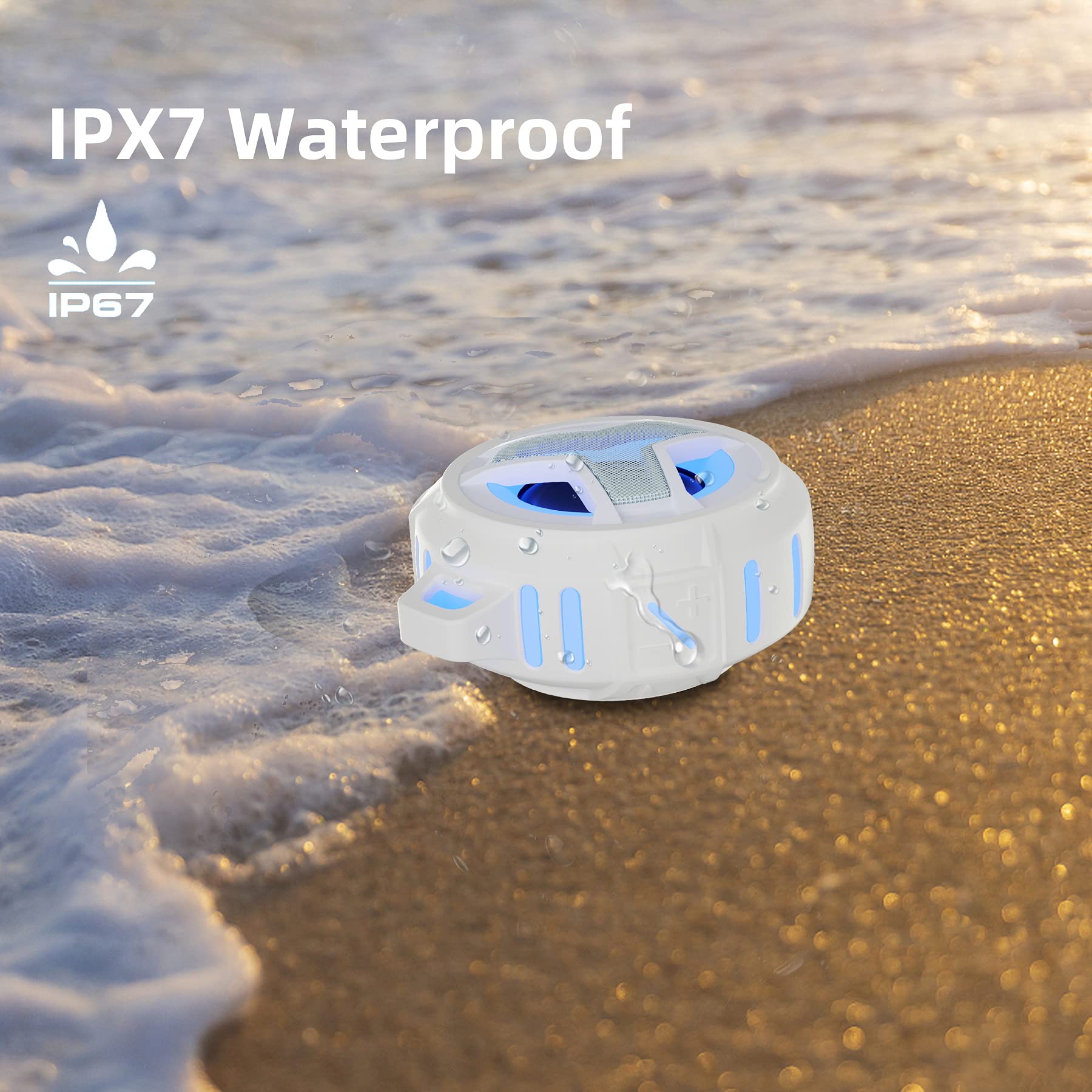 Foto 2 | Altavoz De Ducha Eboda Bluetooth Ipx7 Impermeable Blanco - Venta Internacional.