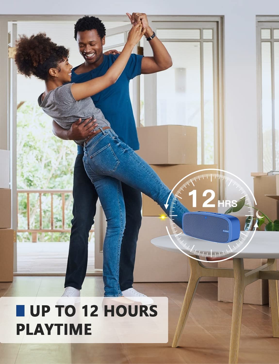 Foto 2 | Altavoz Bluetooth Lenrue Inalámbrico Portátil Con 12 Horas De Reproducción  Color Azul - Venta Internacional.