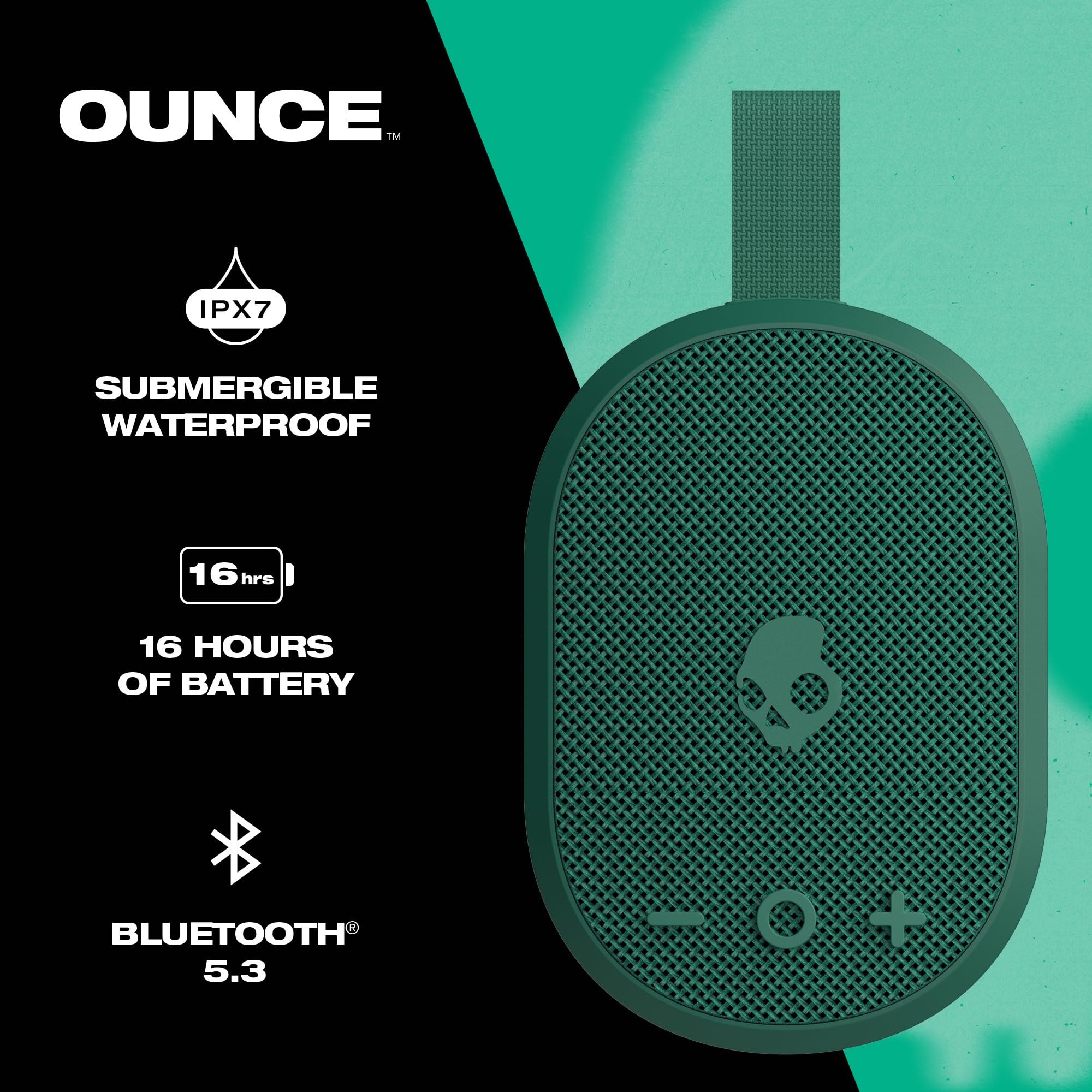 Foto 3 pulgar | Altavoz Bluetooth Skullcandy Ounce Inalámbrico Impermeable Verde - Venta Internacional.
