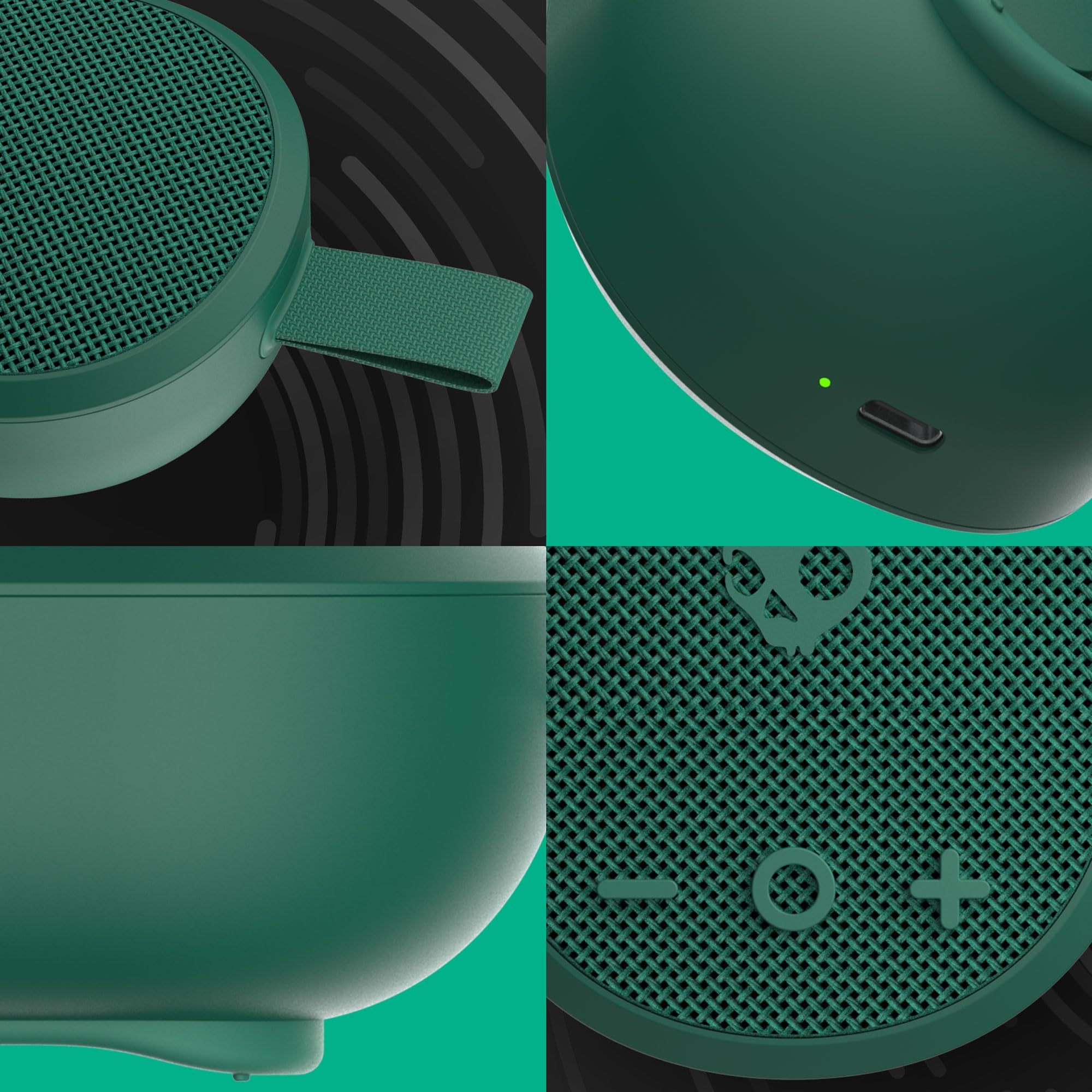Foto 7 pulgar | Altavoz Bluetooth Skullcandy Ounce Inalámbrico Impermeable Verde - Venta Internacional.