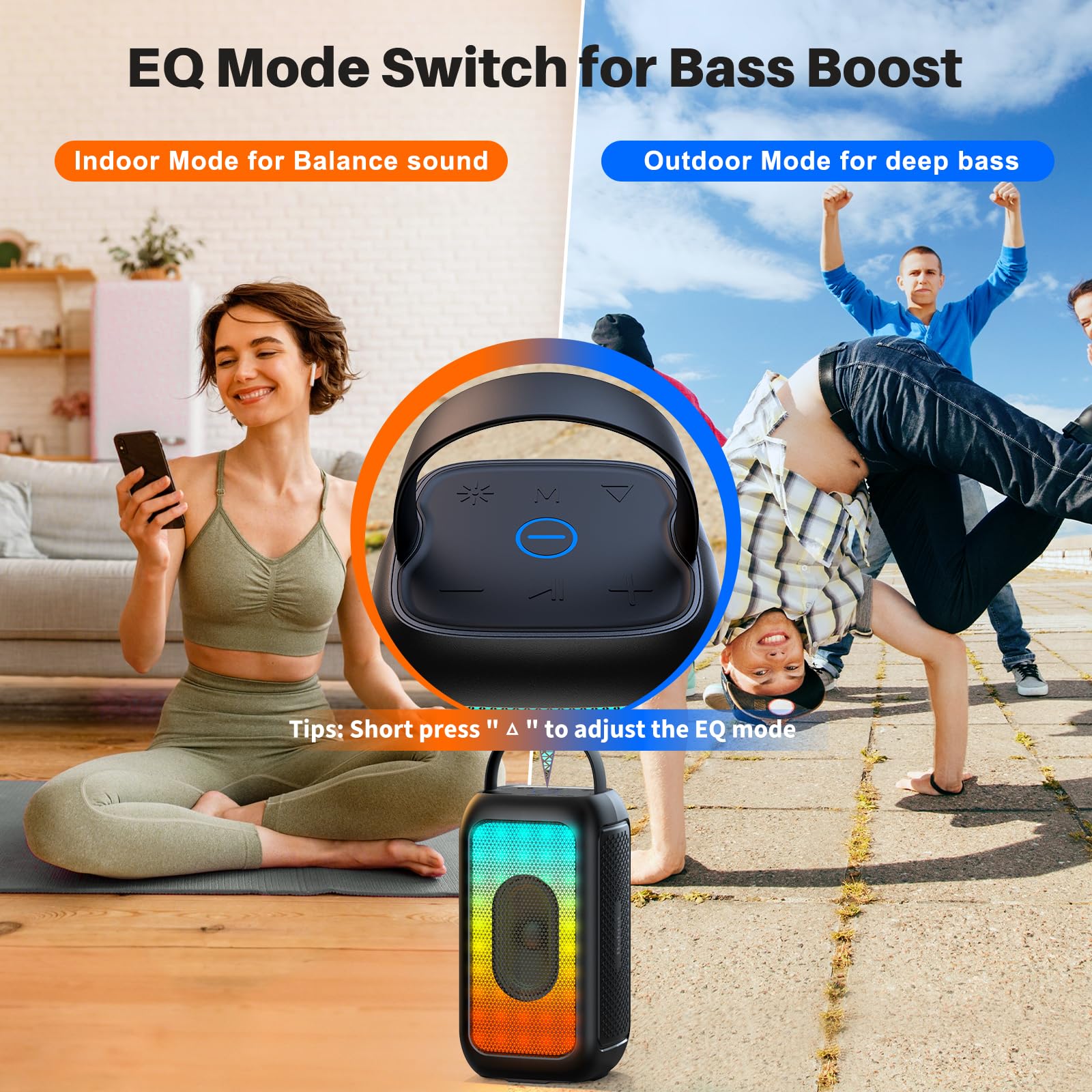 Foto 4 pulgar | Altavoz Bluetooth Portátil Bobtot 40w Con Micrófono Negro - Venta Internacional.
