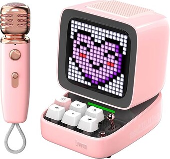 Foto 1 | Divoom Ditoomic Rosa - Altavoz Bluetooth Con Microfono Función Karaoke
