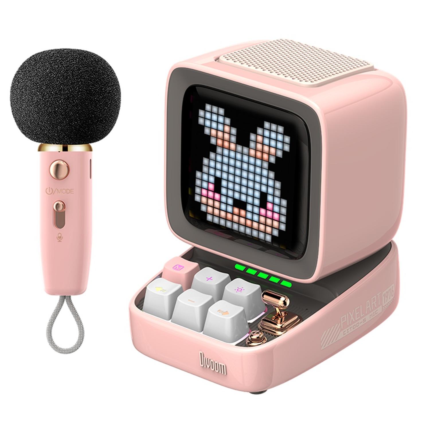 Foto 4 pulgar | Divoom Ditoomic Rosa - Altavoz Bluetooth Con Microfono  Función Karaoke