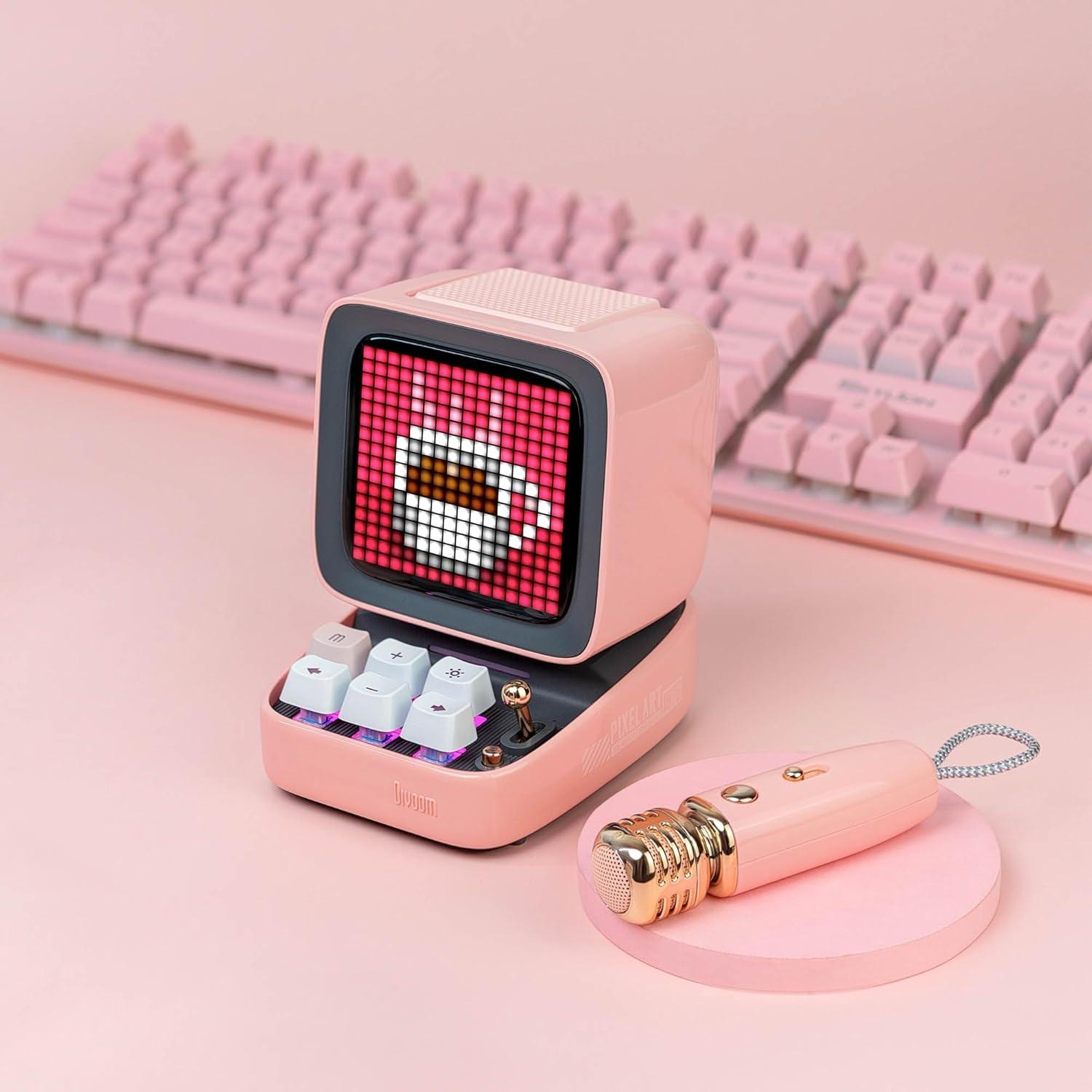 Foto 7 pulgar | Divoom Ditoomic Rosa - Altavoz Bluetooth Con Microfono  Función Karaoke