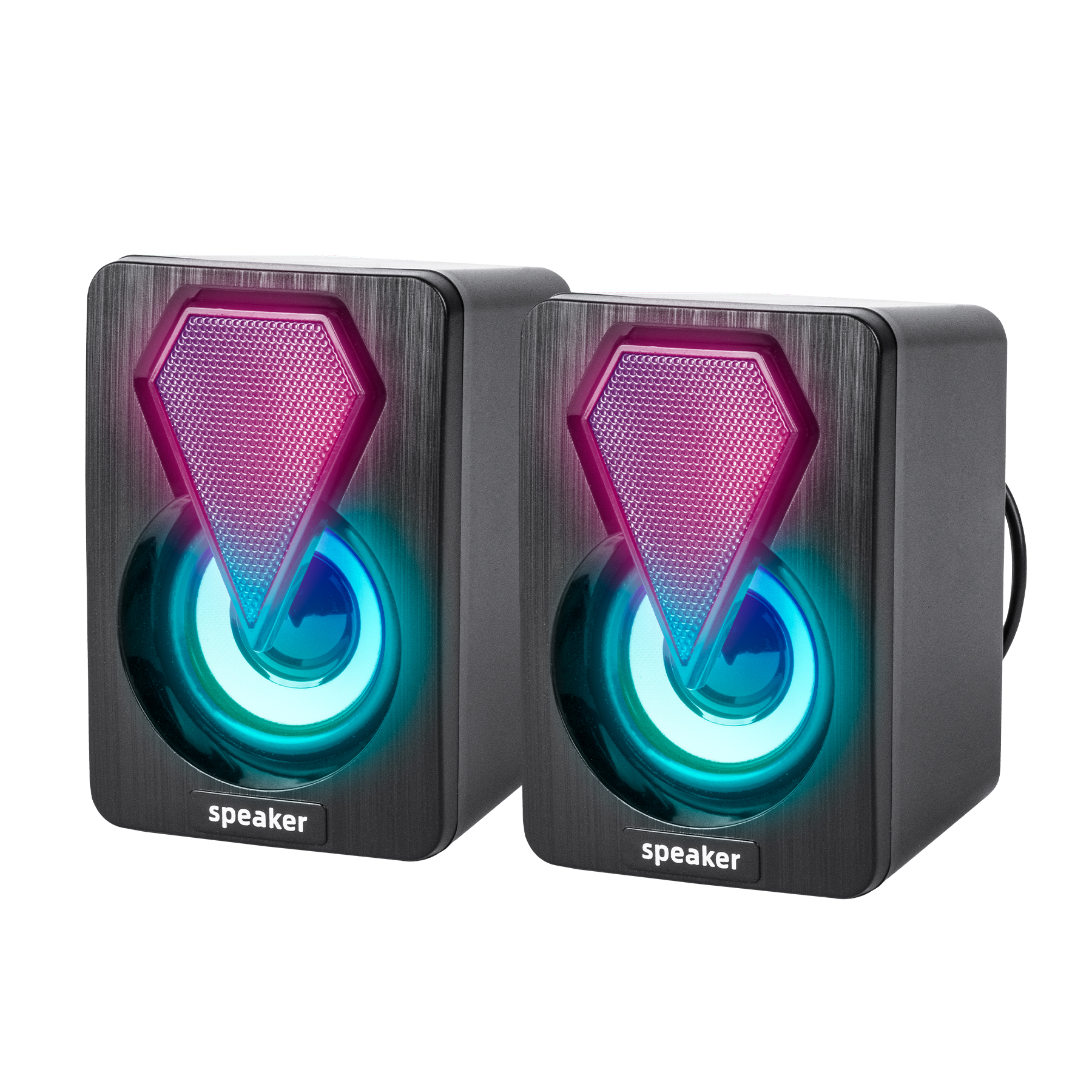 Foto 1 | Dúo de Mini Bocinas Alámbricas Genéricas USB con Sonido Estéreo para Escritorio Conexión Auxiliar 3.5 mm