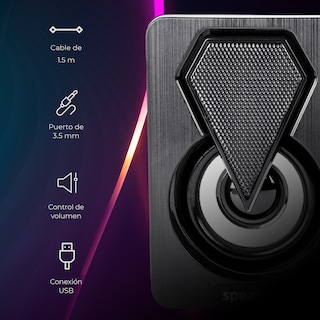 Foto 2 | Dúo de Mini Bocinas Alámbricas Genéricas USB con Sonido Estéreo para Escritorio Conexión Auxiliar 3.5 mm
