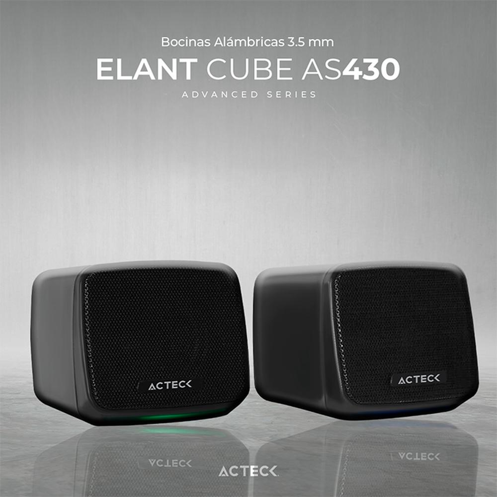 Foto 3 pulgar | Bocinas Acteck Elant Cube As430 Alambrica Usb 3.5mm Sonido Estéreo 2.0 Ac-935265 color Negro