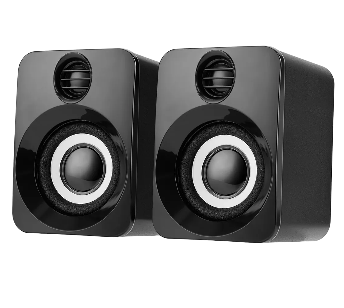 Bocinas Para Pc Bocina Multimedia Portátil Subwoofer Color Negro