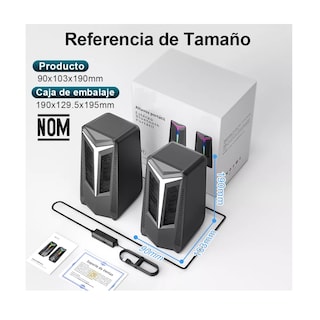Foto 3 | Altavoz Bocinas Para Pc Computadora Escritorio Rgb Subwoofer Eo Safe Imports Esi-15977 Negro