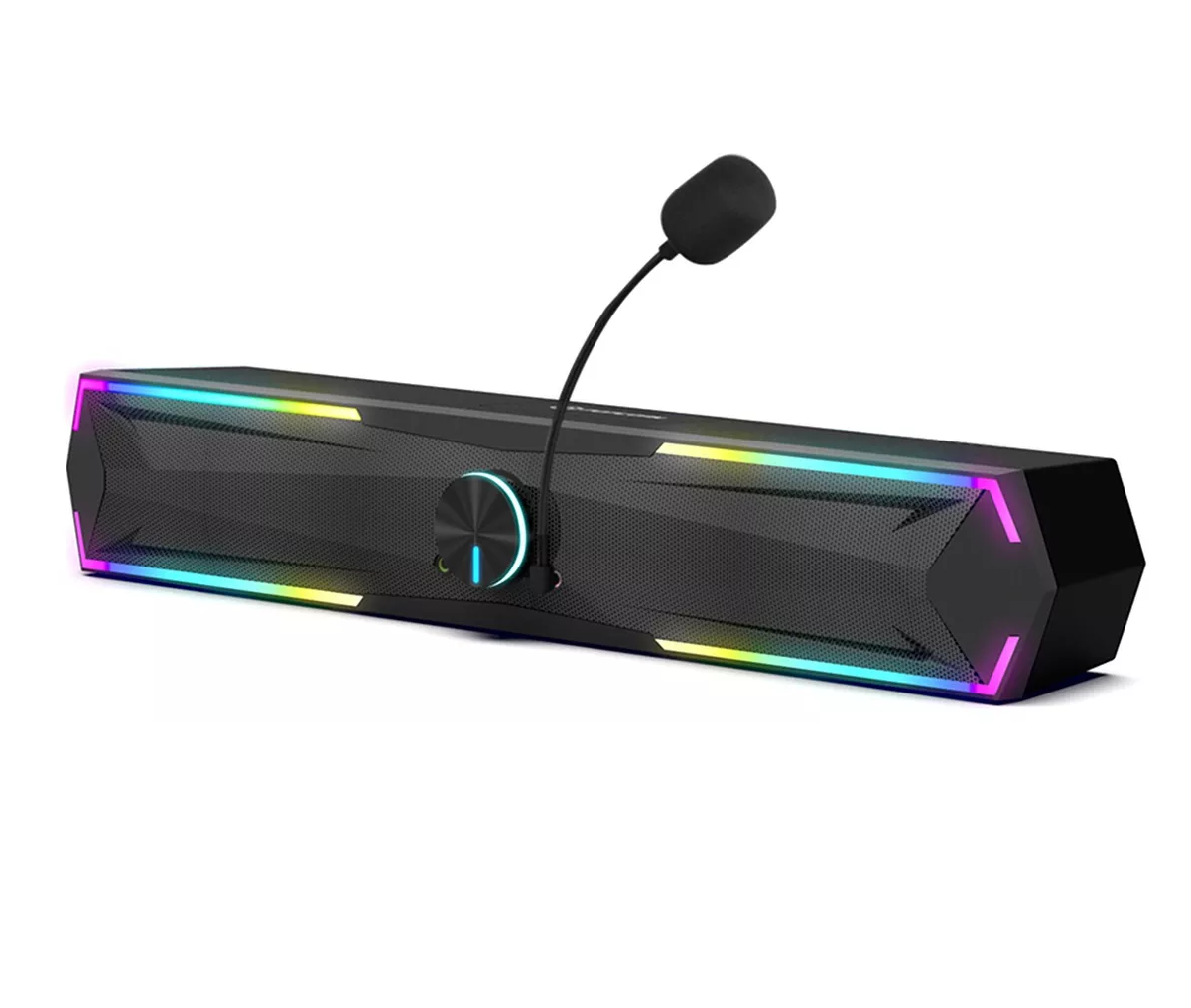 Bocinas para Computadora Belug Negro RGB con Micrófono