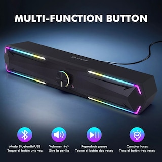 Foto 4 | Bocinas para Computadora Belug Negro RGB con Micrófono