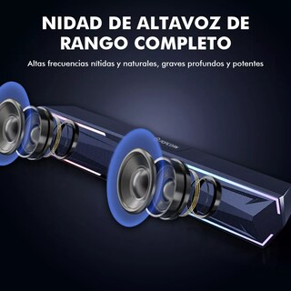 Foto 5 | Bocinas para Computadora Belug Negro RGB con Micrófono