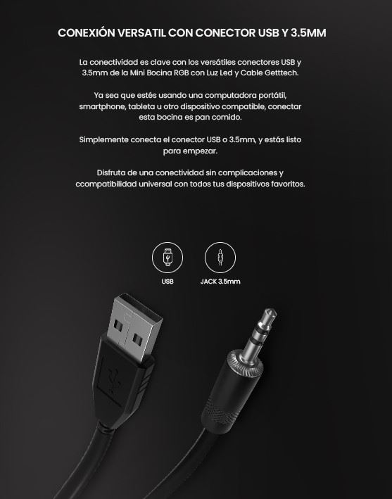 Foto 8 | Bocinas Getttech de 3w para Pc