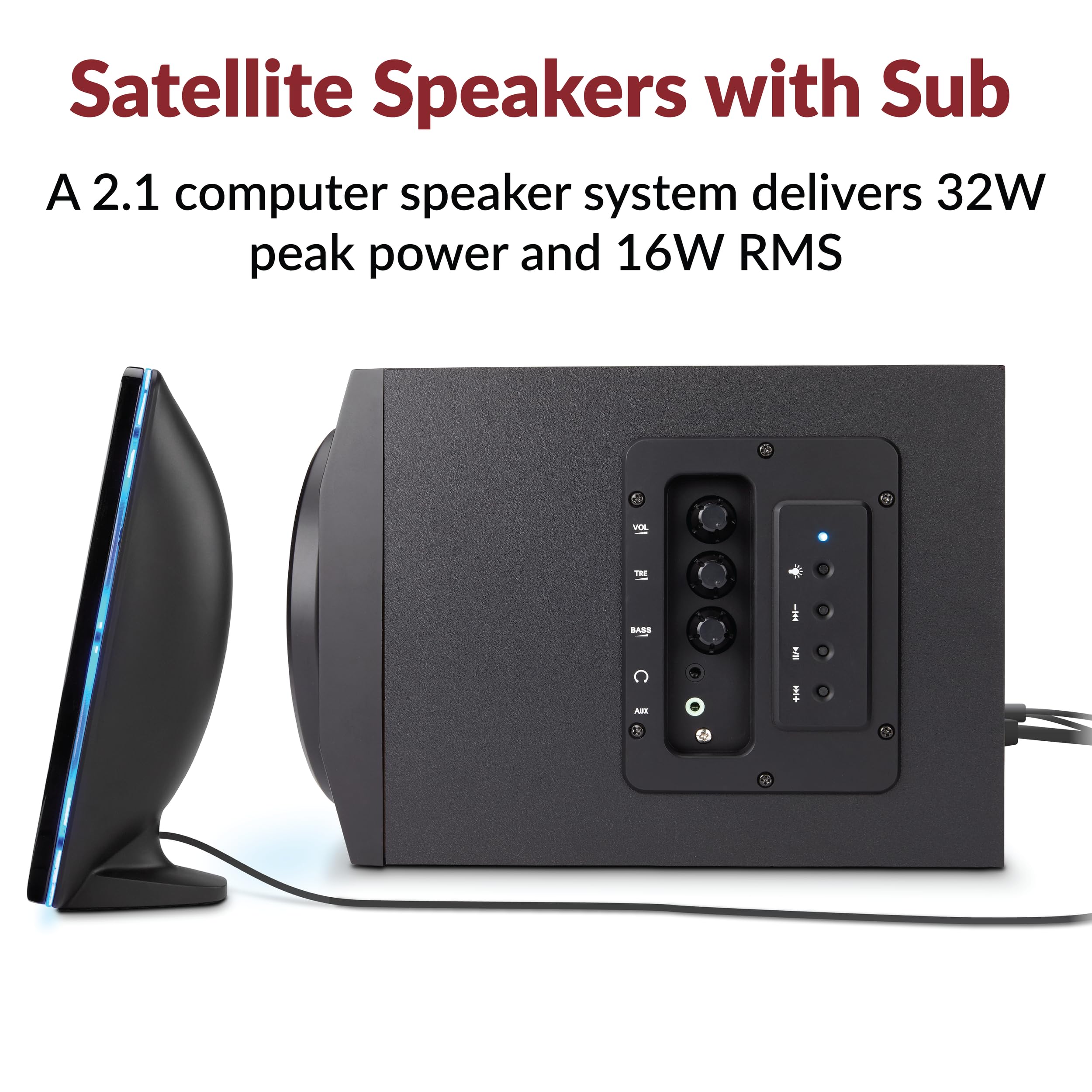 Foto 3 pulgar | Altavoces Bluetooth Cyber Acoustics Ca-sp34bt para Computadora-Venta Internacional