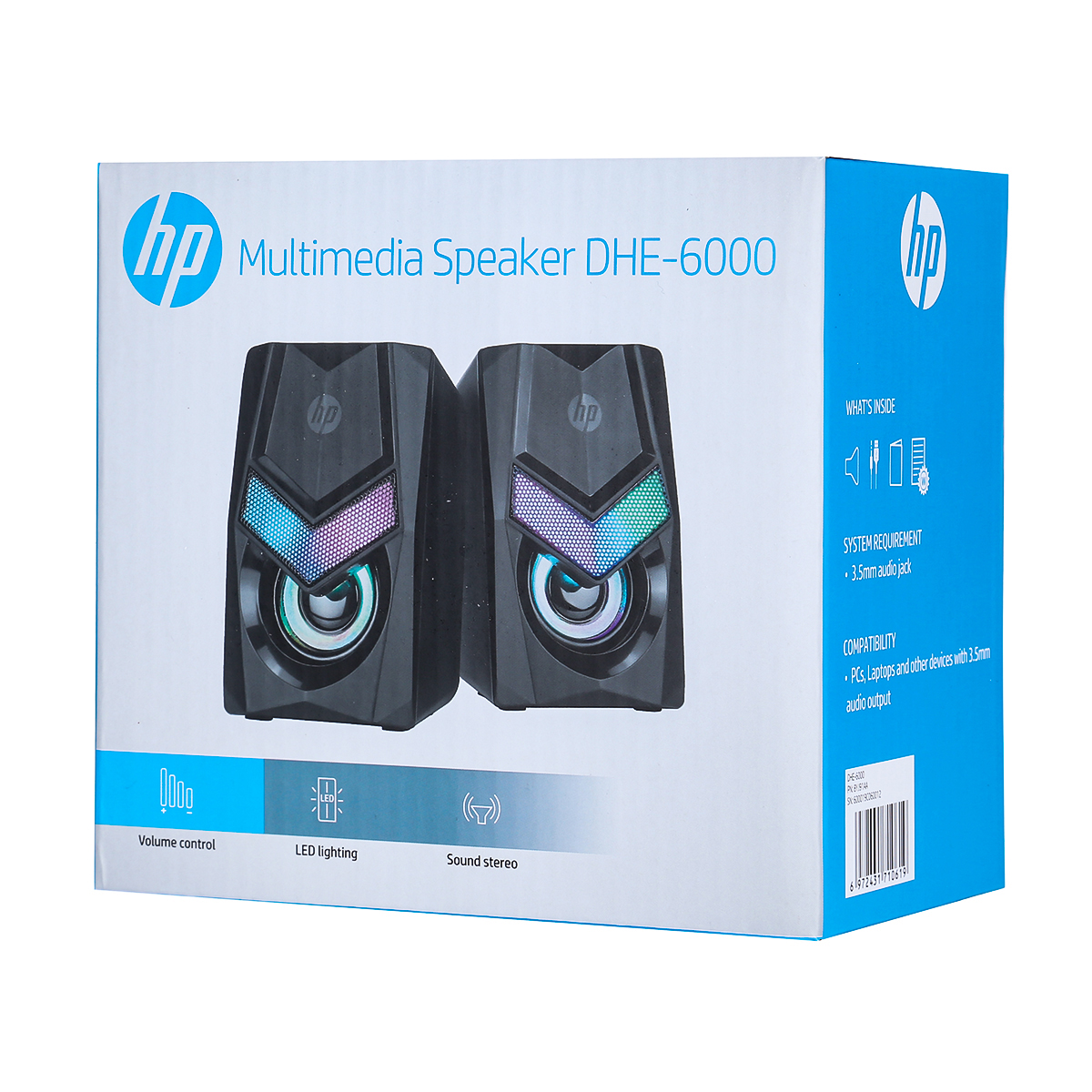 Foto 6 pulgar | Bocinas Alámbricas De Escritorio Con Luz Rgb Hp Dhe-6000 Audio 360