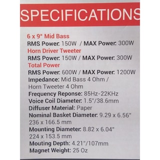 Foto 7 | Medios Rangos Rock Series 2RKSR-69OST 600 Watts 6x9 Pulgadas Competencias SPL 1 Par