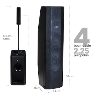 Foto 4 | Torre de Audio con Subwoofer Fol Fs-t108 con Tecnología Tws Negro