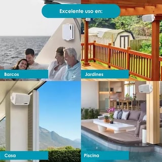Foto 5 | Altavoces Resistentes al Agua de 3 Vías para Exterior e Interior